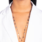 STARS LONG NECKLACE | Black Rhodium Plated