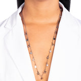 STARS LONG NECKLACE | Black Rhodium Plated