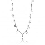 STARS LONG NECKLACE | Black Rhodium Plated