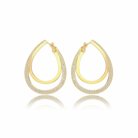 STUDDED DROP EARRINGS | 18k Gold Filled