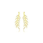 LEAF STUDDED EARRINGS | 18k Gold Filled