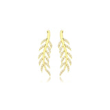 LEAF STUDDED EARRINGS | 18k Gold Filled