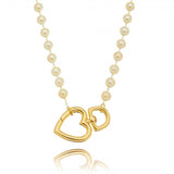 PEARL CHAIN HEART NECKLACE | 18k Gold Filled