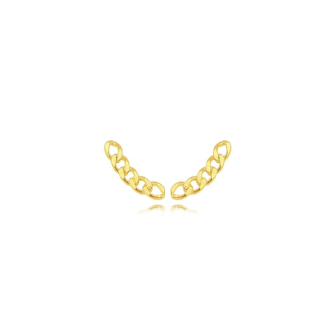 CHAIN LINK STUD EARRINGS | 18k Gold Filled