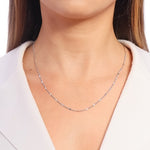 LITTLE MIRRORS CHAIN NECKLACE | White Rhodium Plated