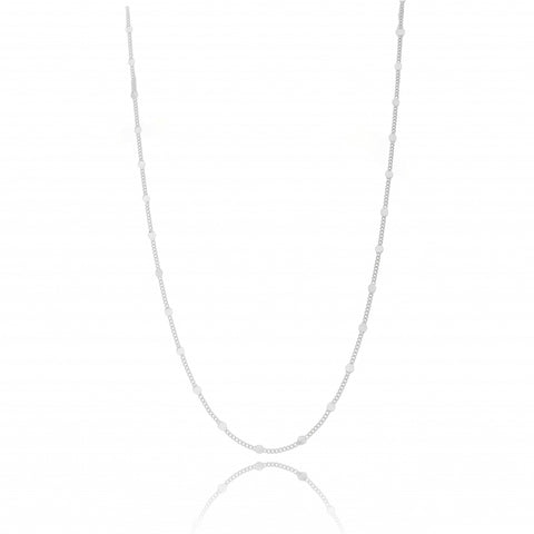 LITTLE MIRRORS CHAIN NECKLACE | White Rhodium Plated