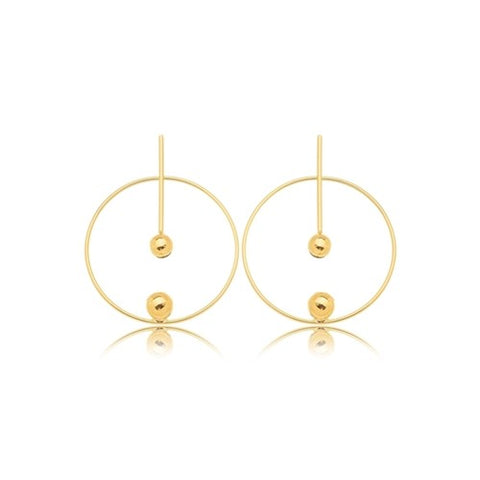 CIRCLE DROP EARRINGS | 18k Gold Filled