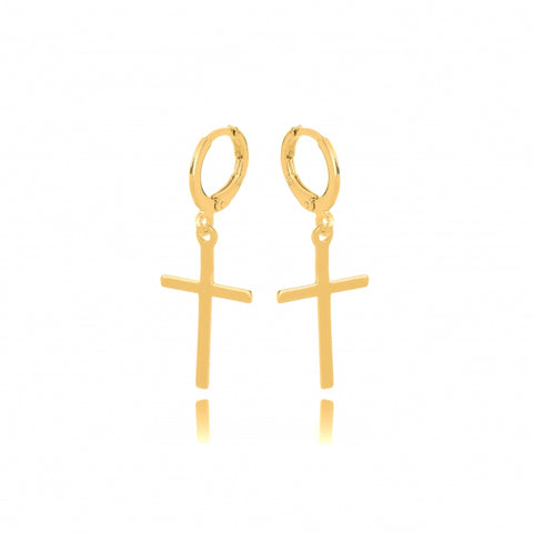 CROSS EARRINGS | 18k Gold Filled