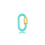 COLOR CARABINER CHARM NECKLACE | 18k Gold Filled