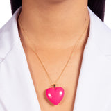 PINK HEART NECKLACE | 18k Gold Filled