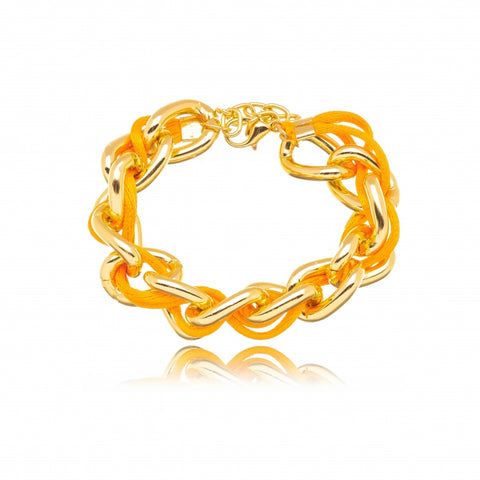 ORANGE STRING CHAIN BRACELET | 18k Gold Filled