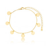 FLAT CIRCLES BRACELET | 18k Gold Filled