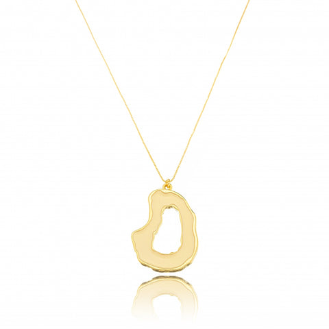 ENAMEL STONE NECKLACE | 18k Gold Filled