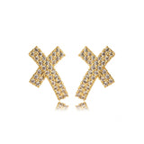 X STUDDED EARRINGS | 18k Gold Filled