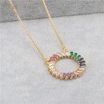 COLORFUL CRYSTAL NECKLACE | 18k Gold Plated