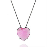 PINK HEART STONE SET | Black Rhodium Plated