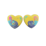 ENAMEL TIE DYE HEART EARRINGS | 18k Gold Filled