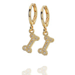 STUDDED BONE DROP EARRINGS | 18k Gold Filled