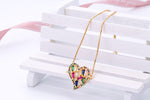 COLORFUL CRYSTAL HEART BRACELET | 18k Gold Plated