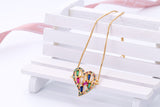 COLORFUL CRYSTAL HEART BRACELET | 18k Gold Plated