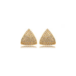 TRIANGLE STUDDED EARRINGS | 18k Gold Filled