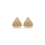 TRIANGLE STUDDED EARRINGS | 18k Gold Filled