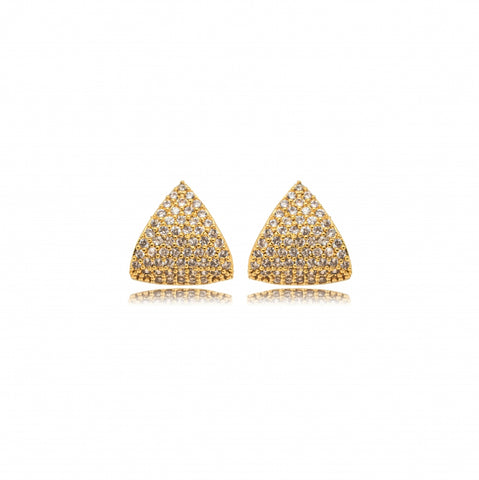 TRIANGLE STUDDED EARRINGS | 18k Gold Filled