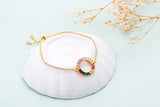 COLORFUL CRYSTAL CIRCLE BRACELET | 18k Gold Plated