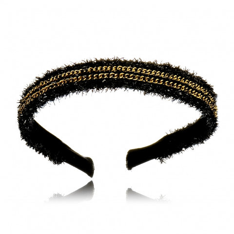 BLACK AND GOLD HEADBAND