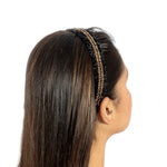 BLACK AND GOLD HEADBAND