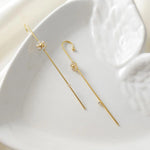 STUDDED FLOWER EAR PIN EARRINGS | 18k Gold Filled