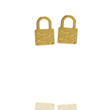 LOCK STUD EARRINGS | 18k Gold Filled