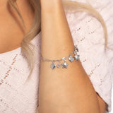 STARS & HEARTS BRACELET | White Rhodium Plated