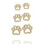 PAW PRINT TRIO EARRINGS | 18k Gold Filled