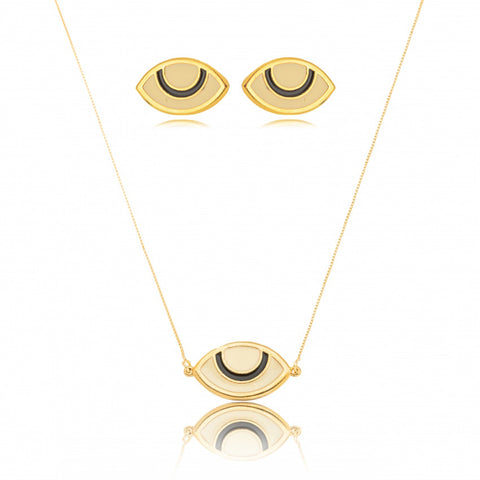 ENAMEL EYE SET | 18k Gold Filled