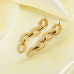 CHAIN LINK DROP EARRINGS | 18k Gold Plated