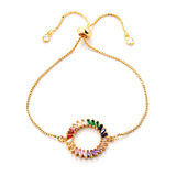 COLORFUL CRYSTAL CIRCLE BRACELET | 18k Gold Plated