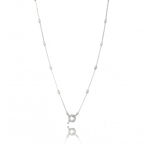 LITTLE PEARLS NECKLACE | White Rhodium Plated